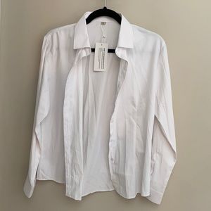 **NWT** Women’s white button up dress shirt